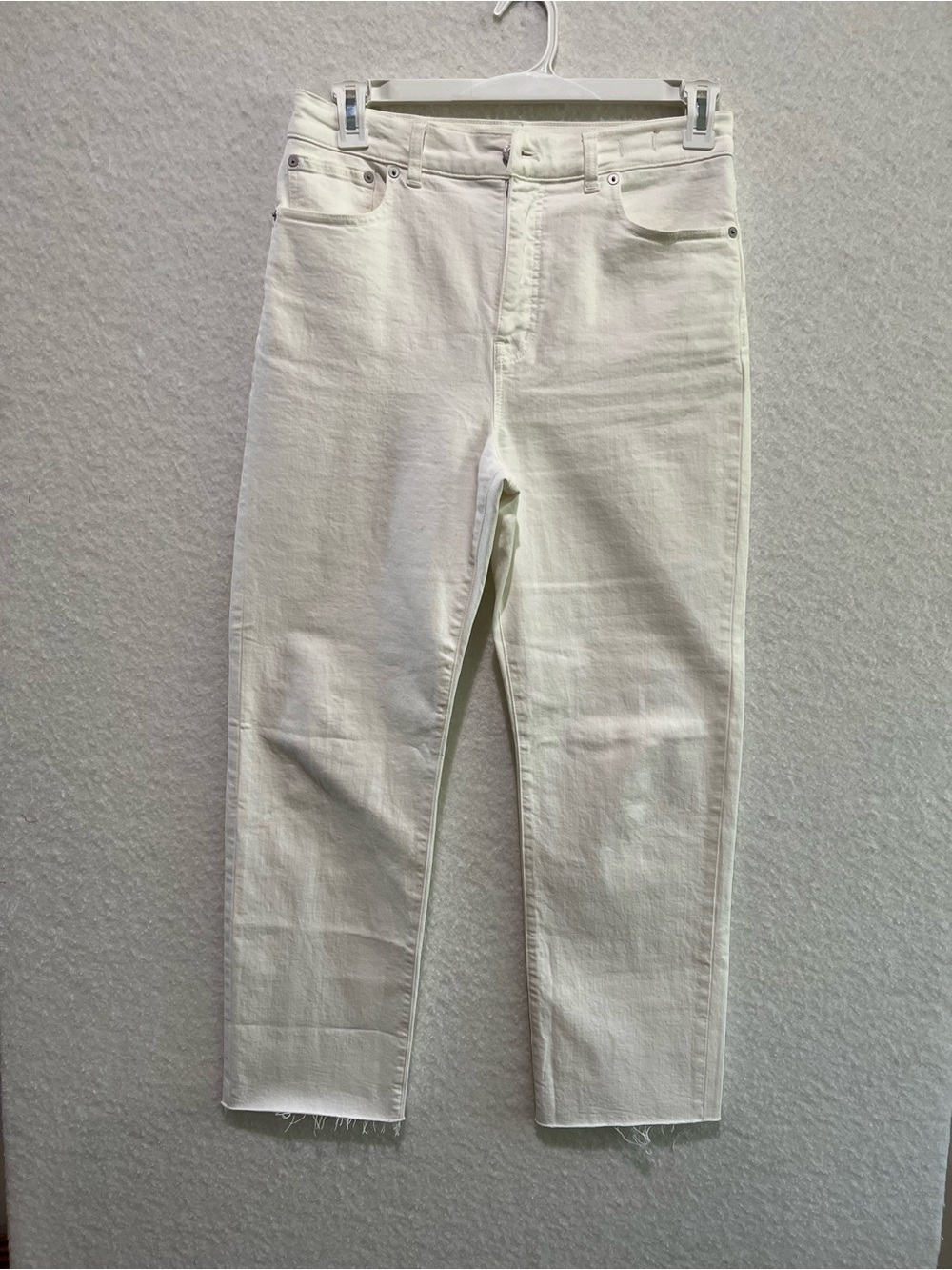 Madewell White 90s Straight-Leg crop